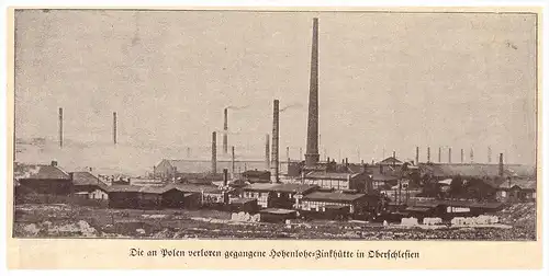 original Zeitungsausschnitt - 1925 - Hohenloe-Zinkhütte b. Bittkow , Huta Laura-Siemianowice , Schlesien !!!