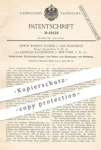 original Patent - Edwin Warren Tucker , San Francisco California USA | Leopold Katzenstein New York | Elektr. Empfänger
