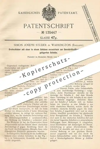 original Patent - Simon Joseph Studer , Warrington , England , 1901 , Drehschieber | Schieber | Motor , Dampfmaschine