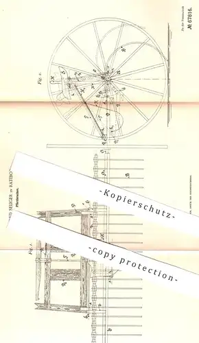 original Patent - Alfred Seliger , Ratibor , 1892 , Pferderechen | Pferde - Rechen | Pferd , Landwirtschaft , Getreide !