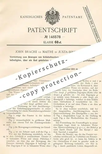 original Patent - John Brache le Maitre , Juxta Birmingham , England , 1902 | Schiebefenster | Fenster , Fensterbauer !!