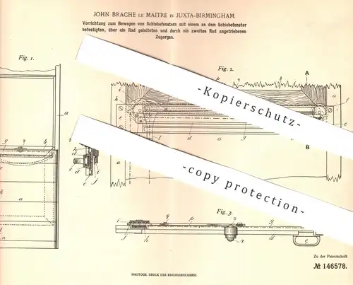 original Patent - John Brache le Maitre , Juxta Birmingham , England , 1902 | Schiebefenster | Fenster , Fensterbauer !!