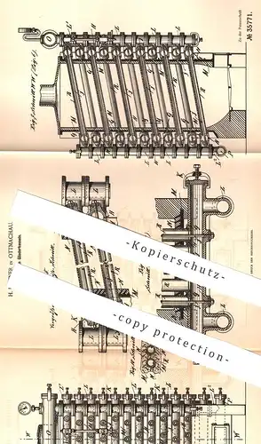 original Patent - H. Rittner , Ottmachau , 1885 , Gliederkessel | Dampfkessel | Kessel | Dampfmaschine !!!
