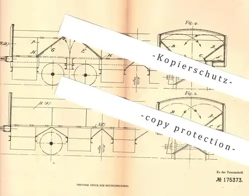original Patent - Giovanni Randanini , Rom , Italien , 1905 , Güterwagen | Güterzug , Wagon | Eisenbahn , Eisenbahnen !!