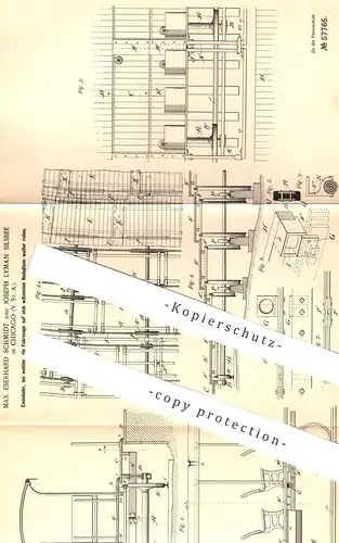 original Patent - Max Eberhard Schmidt , Joseph Lyman Silsbee , Chicago , USA , 1890 , Eisenbahn | Eisenbahnen | Lok
