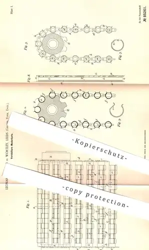 original Patent - Leonard Glover , Wortley , Leeds , York , England , 1894 , Musterkarte für Jaquard Maschine | Weber !!
