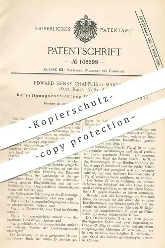 original Patent - Edward Henry Chappuis , Marysville , Yuba , Kalifornien , USA , 1898 , Fahrrad - Lenkstange | Lenker !