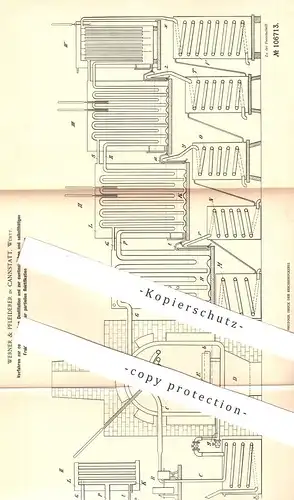original Patent - Werner & Pfleiderer , Cannstatt / Stuttgart , 1898 , kontinuierliche Destillation | Destille , Chemie