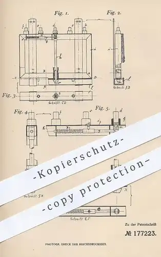 original Patent - Johann Hermann Jungbluth , Aachen 1905 , Sicherheitsvorrichtung für Geldtasche , Portemonaiee , Tasche