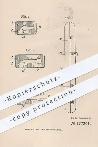 original Patent - Société Nottelle et Denain , Paris 1905 , Verschluss für Korsettschiene | Korsett , Korset , Schneider