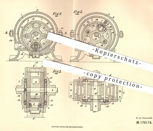 original Patent - Fritz Egersdörfer , Fritz Linder , Barmen 1905 , Kraftmaschine mit Kolben u. Dichtungsscheiben | Motor