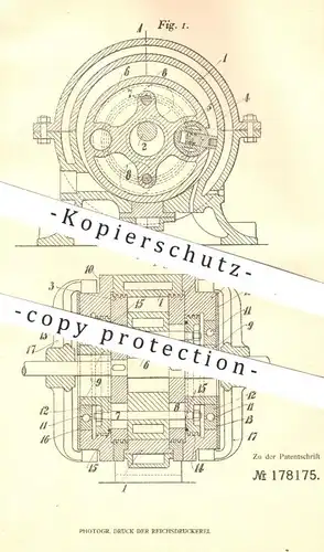 original Patent - Fritz Egersdörfer | Fritz Linder , Barmen , 1906 , Dichtung für Kraftmaschinen | Motor , Motoren !!!