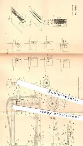 original Patent - Andreas Haufler , Köln , 1902 , Zierstichnähmaschine | Zierstich - Nähmaschine | Nähen , Schneider !