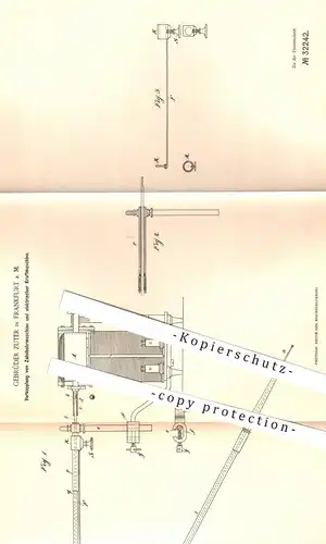 original Patent - Gebrüder Zuter , Frankfurt / Main , 1884 , Zahnbohrmaschine u. elektrischer Kraftmaschine | Zahnarzt