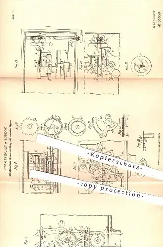 original Patent - Charles Ingrey in London , 1894 , Selbstkassierende Schauvorrichtung mit boxenden Figuren , Automat !