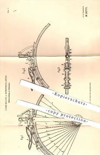 original Patent - Louis Krause , Eutritzsch - Leipzig , 1886 , Sattelverstellung am Fahrrad , Fahrräder , Sattel !!!