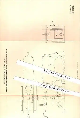 original Patent - Frz. Steinhausen , Penig 1884 , Hebel u. Winde zum Schlachten , Schlachter , Schlachterei , Fleischer