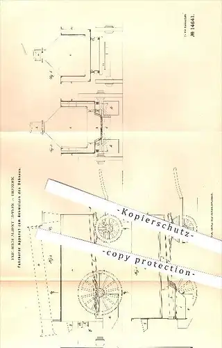 original Patent - Fr. A. Tippner in Dresden , 1880 , Fahrbarer Apparat zum Schmelzen von Schnee , Winterdienst !!!