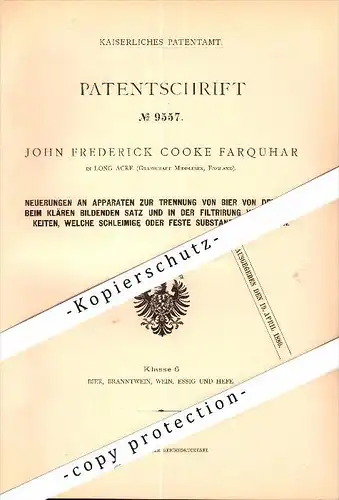 Original Patent - John F.C. Farquhar in Long Acre , London , 1879 , Apparatus for beer !!!