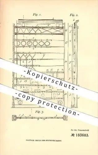 original Patent - Johann Schuberth in Wien , 1906 , Rollgitter , Türen , Tore , Metallbau !!!