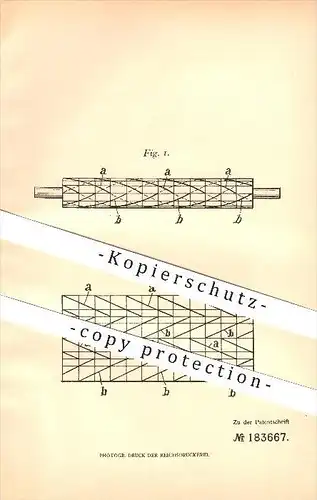 original Patent - Ferd. Mathonet in Aachen , 1906 , Scherzylinder für Gewebeschermaschinen !!!