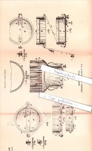 Original Patent - Firma H. Kelch Erben in Dirschau / Tczew , 1889 , Verschluß für Milchgefäße !!!