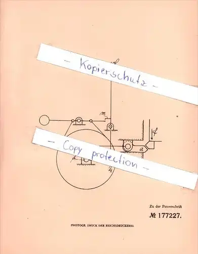 Original Patent - Karl Teiwes in Tarnowitz , O.-Schl. , 1906 , Aufsetzvorrichtung für Förderkörbe !!!