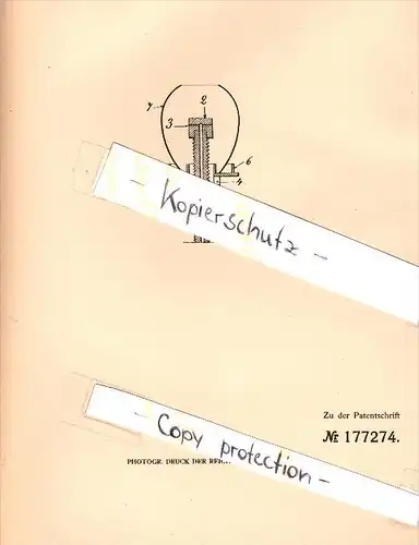 Original Patent -  Emile Louis André à Arcachon , Gironde , 1905 , Manteaux pour acétylène !!!