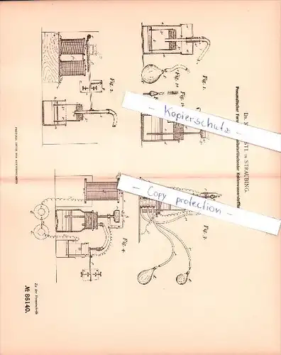 Original Patent - Dr. Max Zistl in Straubing , 1894 , Fernerzeuger , Beleuchtung !!!