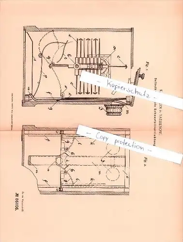 Original Patent - K. W. Stein in Rathenow , 1895 , Selbstkassierende Schaustellvorrichtung !!!