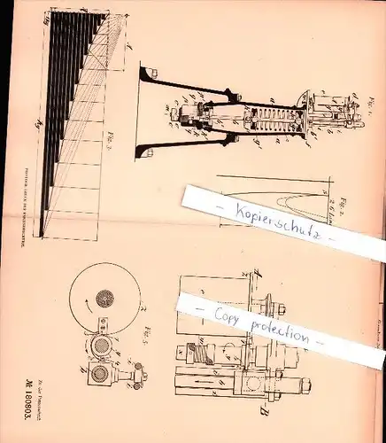 Original Patent - Hermann Undeutsch in Freiberg i.S.  , 1905 , Energie-Indikator zum selbsttätigen Messen  !!!