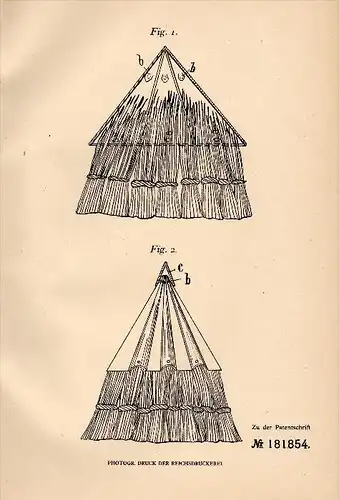 Original Patent - Franz Rammrath in Gudenhagen b. Brilon , 1906 , Getreidepuppen - Schutzdach , Landwirtschaft , Agrar !