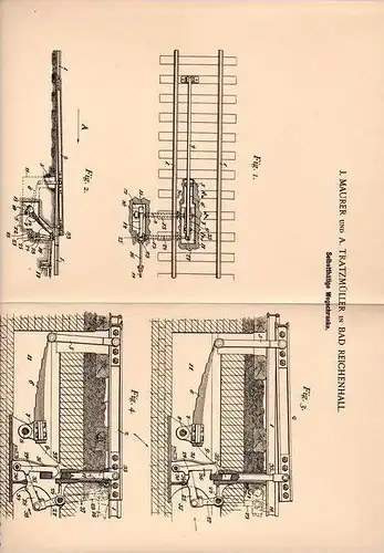 Original Patentschrift - J. Maurer in Bad Reichenhall , 1900 , Schranke , Wegschranke , Schlagbaum !!!