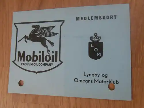 alter Speedway Ausweis , 1957 , Willy Mathiesen , Lyngby og Omegns Motorklub , Dänemark , Mitgliedskarte !!