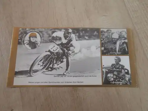 Prospekt / Broschüre - Erich Bertram 1954 - Speedway , Grasbahn , Bergring Teterow , Pardubice , München, Bergringrennen