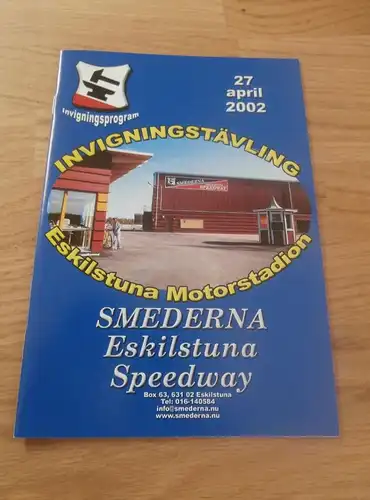 Speedway Eskilstuna / Schweden , 27.04.2002 , Finale , Programmheft / Programm / Rennprogramm , program !!!