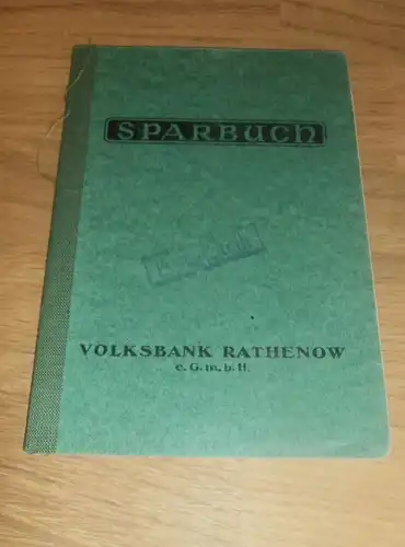 altes Sparbuch Rathenow , 1942 -1945 ,  Margarete Martin , Stenotypistin , Sparkasse , Bank !!!