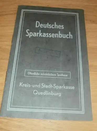 altes Sparbuch Quedlinburg , 1946 , Kurt von Velsen , Adel , Sparkasse , Bank !!!
