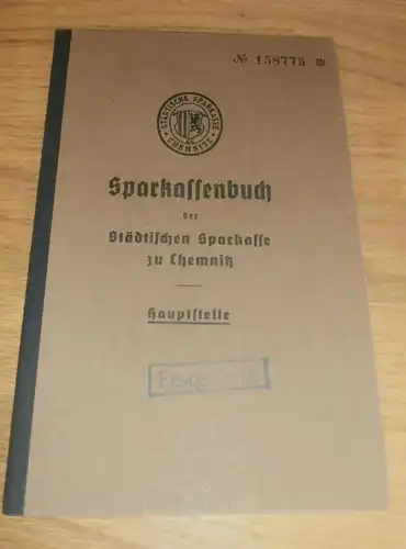 altes Sparbuch Chemnitz , 1942 - 1944 , Trude Richter , Sparkasse , Bank !!!