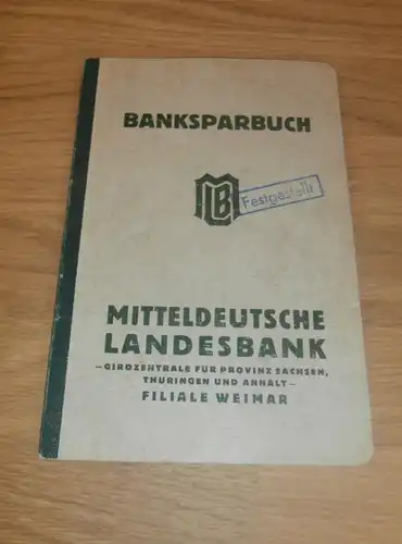 altes Sparbuch Weimar , 1939 - 1945 , Kurt Wetzel , Cranachstraße 24 , Sparkasse , Bank !!!