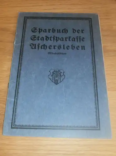 altes Sparbuch Aschersleben , 1932 - 1942 , Karl Trittel , Sparkasse , Bank !!!