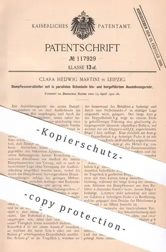 original Patent - Clara Hedwig Martini , Leipzig , 1900 , Dampfwasserableiter | Dampfkessel , Kessel , Dampfmaschine