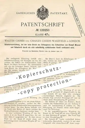 original Patent - Walter Grimes , Charles Cheers Wakefield , London , England , 1901 , Schmiervorrichtung | Öl , Fett !