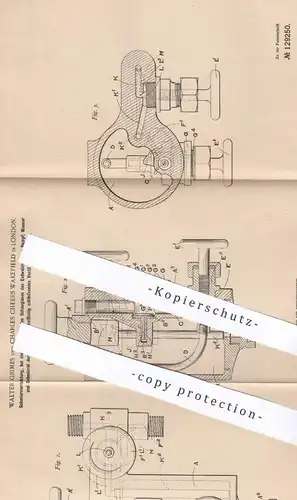 original Patent - Walter Grimes , Charles Cheers Wakefield , London , England , 1901 , Schmiervorrichtung | Öl , Fett !