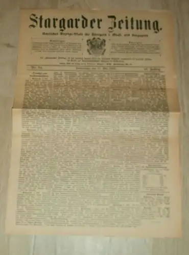 Burg Stargard i. Mecklenburg ,  Zeitung 1906 , mit Reklame / Werbung , Mecklenburg , Neubrandenburg !!!