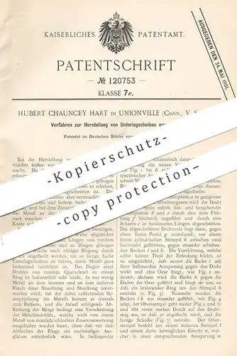 original Patent - Hubert Chauncey Hart , Unionville , USA , 1900 , Unterlegscheiben aus Draht | Schrauben , Schlosser