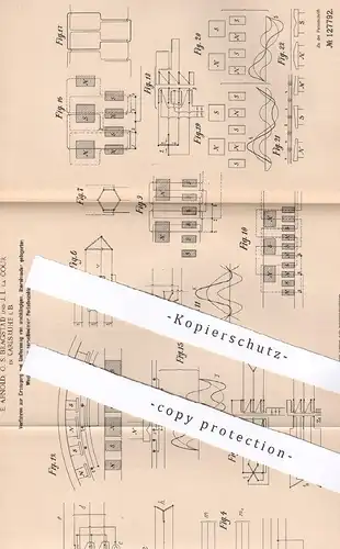 original Patent - E. Arnold , O. S. Bragstad , J. L. la Cour , Karlsruhe , 1900 , Erzeugung , Umformung von Wechselstrom