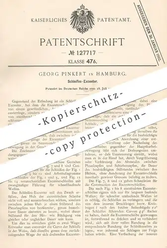 original Patent - Georg Pinkert , Hamburg , 1900 , Schleifen - Excenter | Exzenter | Pleuelstange | Schlosser , Motor !!