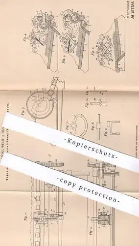 original Patent - Georg Werle , Berlin , 1899 , Papierbogenzuführung an Druckpressen | Papier , Presse , Druck !!