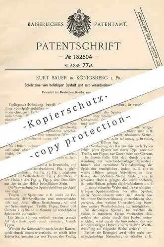 original Patent - Kurt Sauer , Königsberg / Preussen , 1901 , Spielstein , Spielsteine | Brettspiel , Spiel , Sport !!!